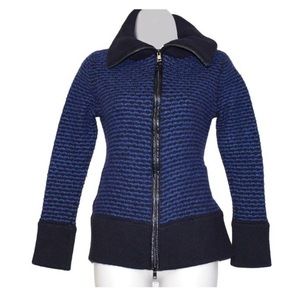 Vince Wool turtleneck striped jacket cardigan